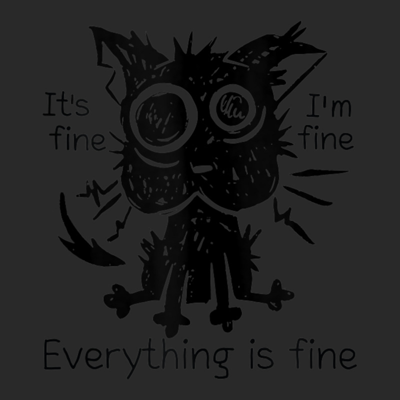 Everything Is Fine Funny Stressed Out Cat Graphic Tank Top Printed hat by cm-arts | Artistshot