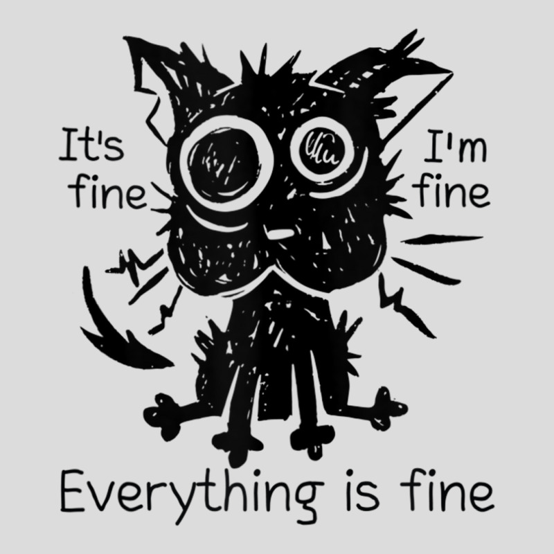 Everything Is Fine Funny Stressed Out Cat Graphic Tank Top Men's Polo Shirt | Artistshot