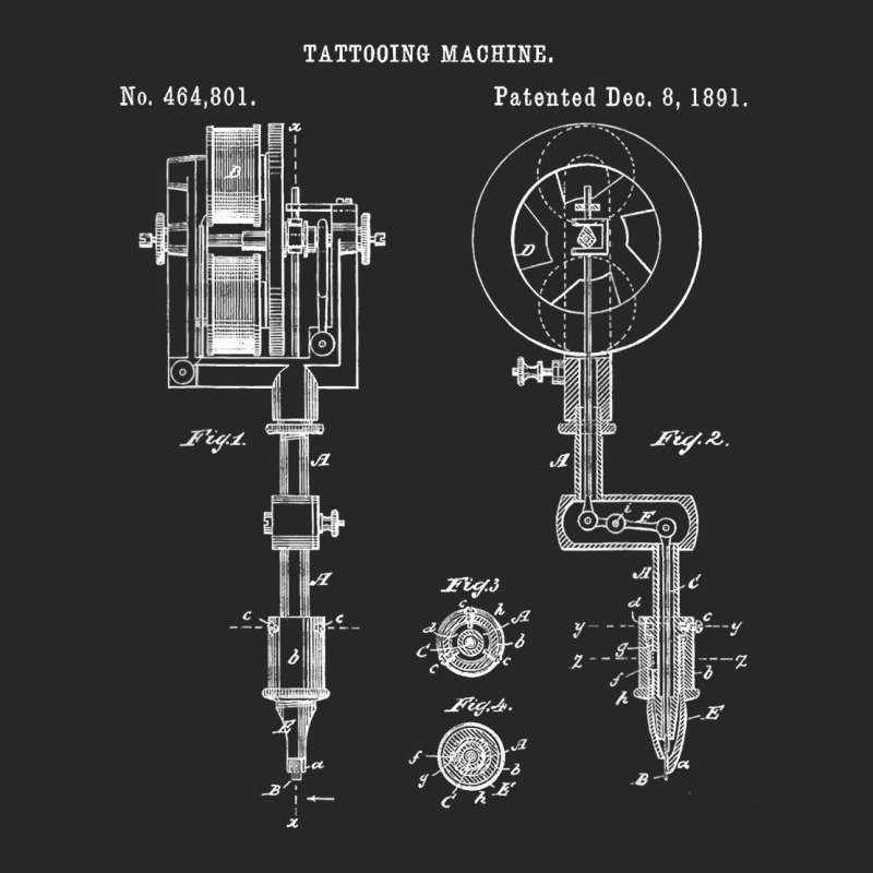 Vintage Tattoo Artist Gun Shirt   Inking Machine Drawing Tee Men's T-shirt Pajama Set | Artistshot