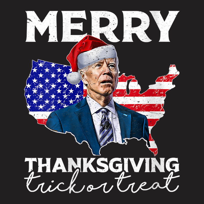 Womens Joe Biden Shirts, Merry Thanksgiving Trick Or Treat V Neck T Sh T-shirt | Artistshot