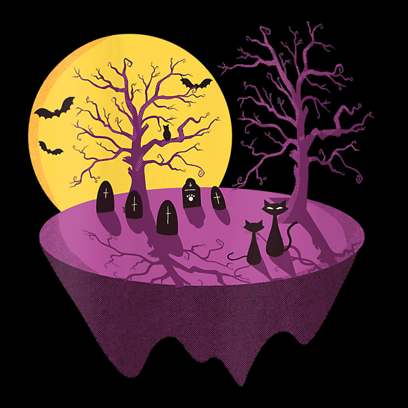 Womens Mid Century Modern Cats In Spooky Graveyard V Neck T Shirt Zipper Hoodie | Artistshot