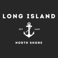 Long Island New York North Shore Est 1640 White Text Pullover Hoodie Women's Pajamas Set | Artistshot