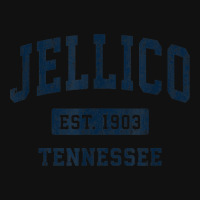 Jellico Tennessee Tn Vintage Athletic Sports Design Oval Patch | Artistshot