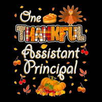 One Thankful Assistant Principal Fall Autumn Thanksgiving Women's V-neck T-shirt | Artistshot