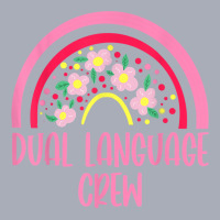 Dual Language Crew Rainbow Bilingual Teacher Dual Language T Shirt Tank Dress | Artistshot