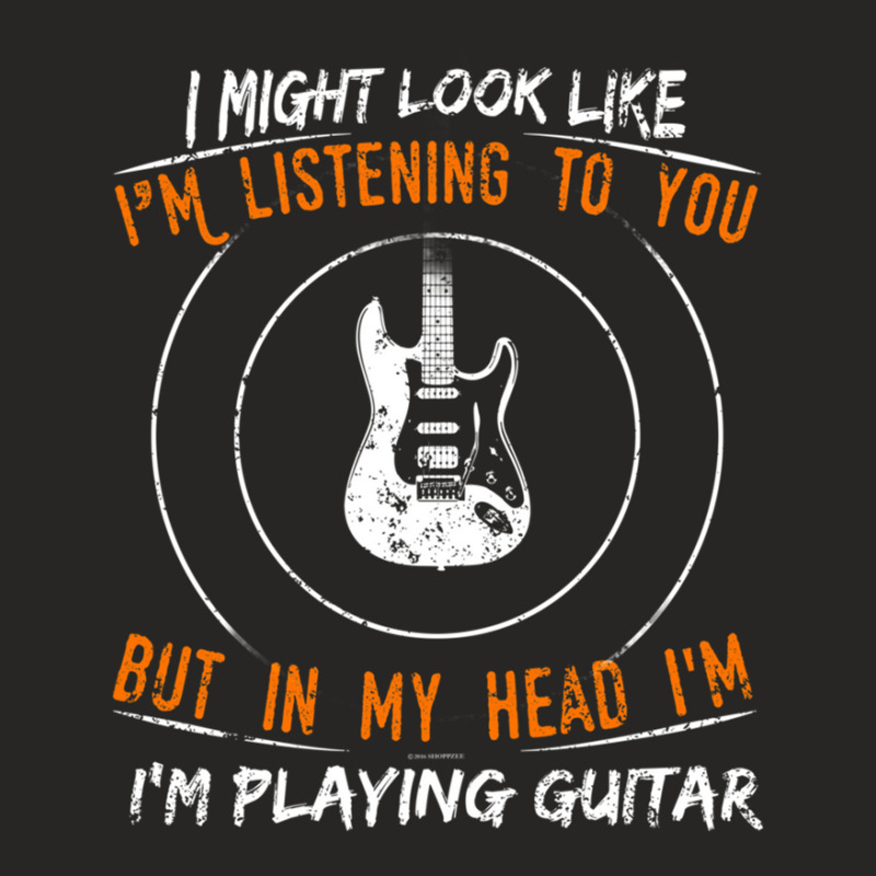 But In My Head Im Playing Guitar Teacher Guitarist Ladies Fitted T-Shirt by cm-arts | Artistshot