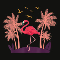 Coconut Palm Trees Exotic Bird Tropical Summer Flamingo T Shirt Scorecard Crop Tee | Artistshot