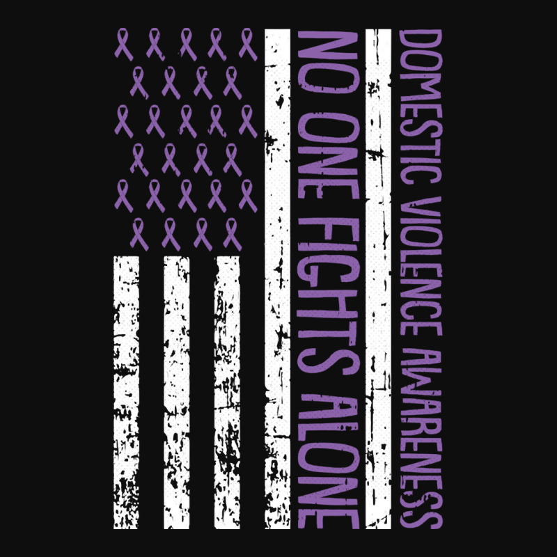 No One Fight Alone American Flag Domestic Violence Awareness Pullover Crop Top by cm-arts | Artistshot