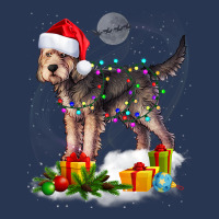 Funny Otterhound Dog Christmas Lights Santa Hat Xmas Ladies Denim Jacket | Artistshot