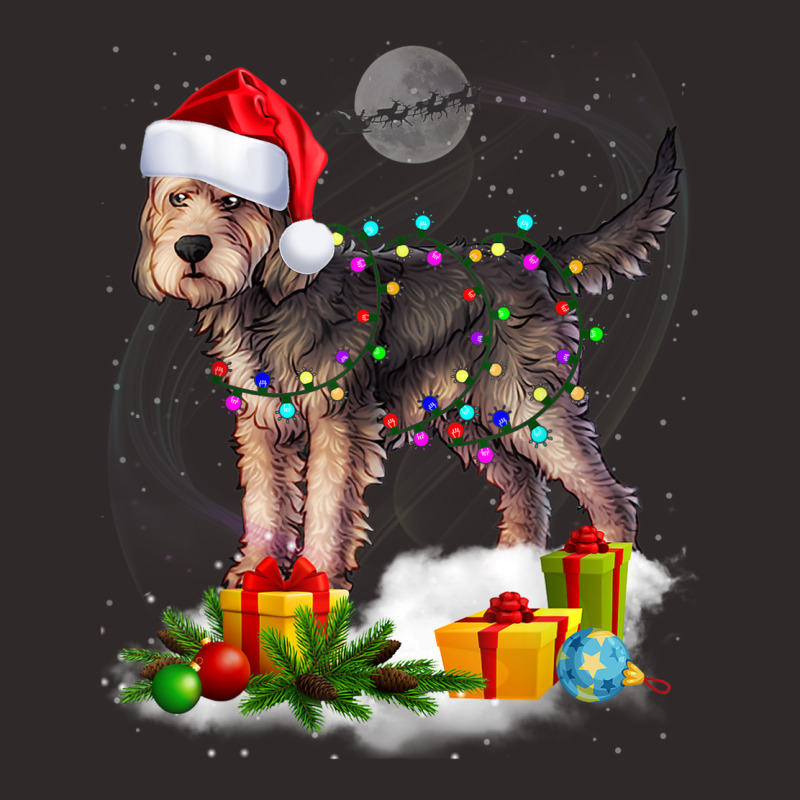 Funny Otterhound Dog Christmas Lights Santa Hat Xmas Racerback Tank by Uniform | Artistshot