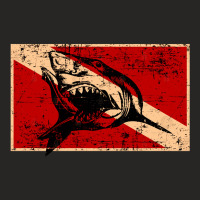 Scuba Shark, Scuba Shark Vintage, Scuba Shark Art, Scuba Shark Paintin Ladies Fitted T-shirt | Artistshot