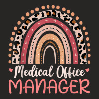 Medical Office Manager Leopard Rainbow Ladies Fitted T-shirt | Artistshot