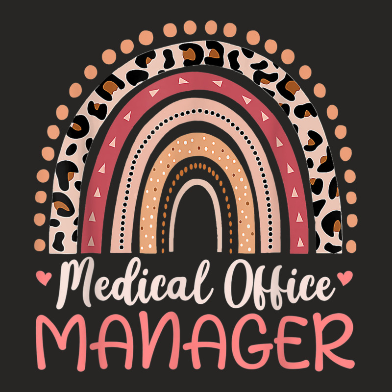 Medical Office Manager Leopard Rainbow Ladies Fitted T-Shirt by Outpost | Artistshot