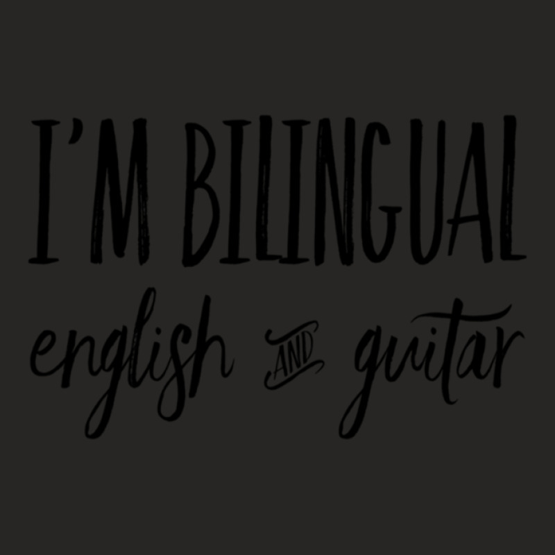 I'm Bilingual English And Guitar Ladies Fitted T-Shirt by cm-arts | Artistshot