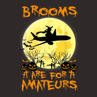 Brooms Are For Amateurs Plane Funny Halloween Pilot Costume Racerback Tank | Artistshot