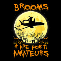 Brooms Are For Amateurs Plane Funny Halloween Pilot Costume Women's V-neck T-shirt | Artistshot