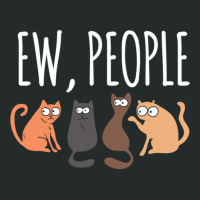 Ew People Cat Cats Meow Kitty Lovers Hate People Gift Pullover Hoodie Women's Triblend Scoop T-shirt | Artistshot