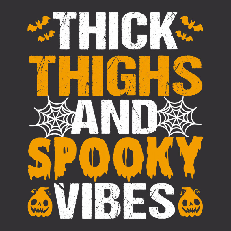 Thick Thighs And Spooky Vibes Funny Halloween Costume Women Vintage Short | Artistshot