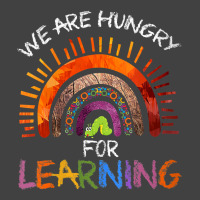 Womens We Are Hungry For Learning Rainbow Caterpillar Teacher V Neck T Vintage T-shirt | Artistshot