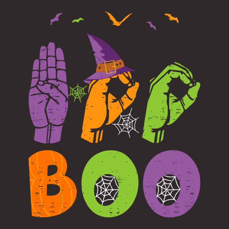 Boo Hands American Sign Language Pride Asl Halloween Long Sleeve T Shi Racerback Tank by cm-arts | Artistshot