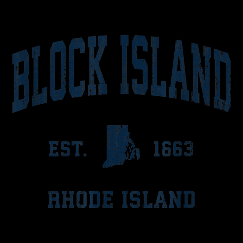 Block Island Rhode Island Ri Vintage Athletic Navy Sports De Adjustable Cap by Clinical | Artistshot