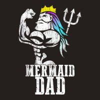 Mermaid Dad Pose Trident Merdad New Mer Dad Brother Daughter Tank Top Tank Top | Artistshot