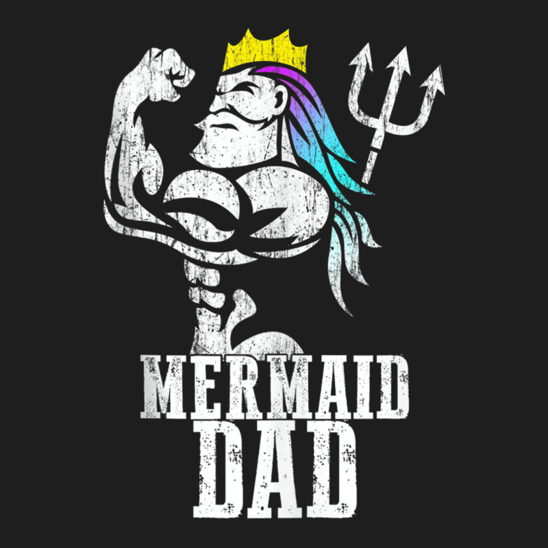 Mermaid Dad Pose Trident Merdad New Mer Dad Brother Daughter Tank Top Classic T-shirt | Artistshot