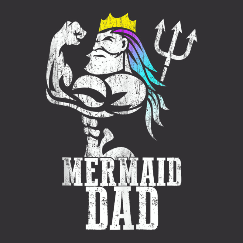 Mermaid Dad Pose Trident Merdad New Mer Dad Brother Daughter Tank Top Vintage Short | Artistshot