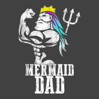 Mermaid Dad Pose Trident Merdad New Mer Dad Brother Daughter Tank Top Vintage T-shirt | Artistshot