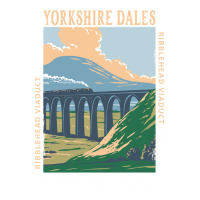 Yorkshire Dales National Park England Distressed Vintage Long Sleeve T Crop Top | Artistshot