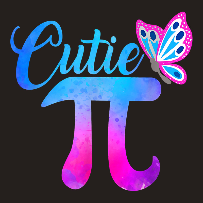 Cute & Funny Cutie Pi Math Pie Butterfly Adorable Math Pun T Shirt Tank Top | Artistshot