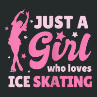 Just A Girl Who Loves Ice Skating Dance Funny Vintage Sports Women's Triblend Scoop T-shirt | Artistshot