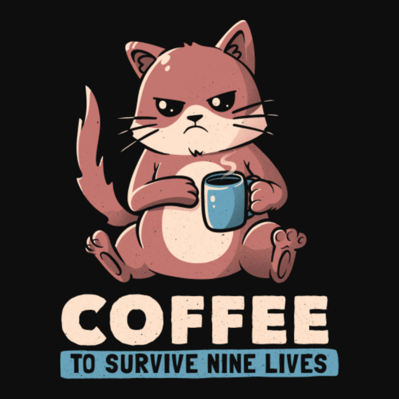 Coffee To Survive Nine Lives - Funny Cute Cat Crop Top by cm-arts | Artistshot