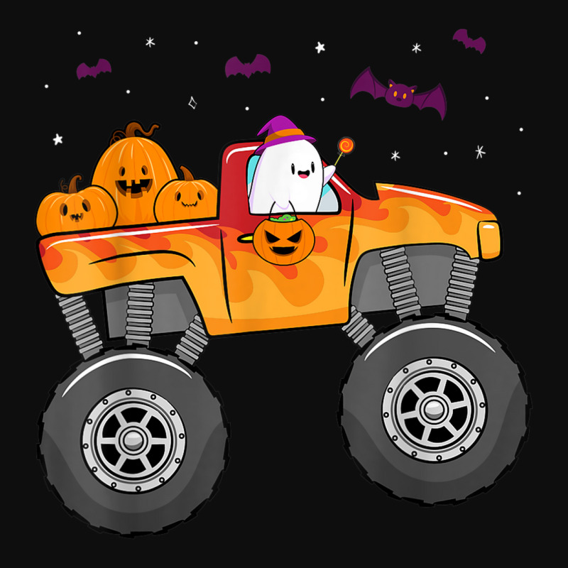 Funny Halloween Ghost Monster Truck Cute Bats Pumpkin Candy Crop Top by Outpost | Artistshot