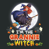 I'm The Grannie Witch Halloween Flying Broom Moon Ghost Women's Triblend Scoop T-shirt | Artistshot