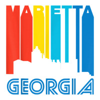 Retro 1970's Style Marietta Georgia Skyline T Shirt V-neck Tee | Artistshot