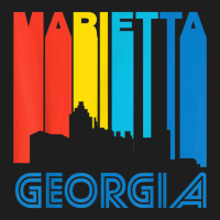 Retro 1970's Style Marietta Georgia Skyline T Shirt Classic T-shirt | Artistshot