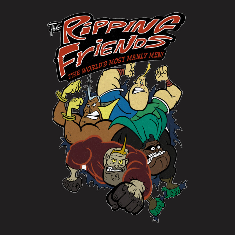 Tribute-to-the-ripping-friends-the-world's-most-manly-men!-superhero-p T-shirt | Artistshot