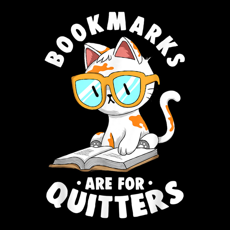 Bookmarks Are For Quitters Cute Nerdy Kitty Bookworm Gift T Shirt Adjustable Cap by lukaegawaefu | Artistshot