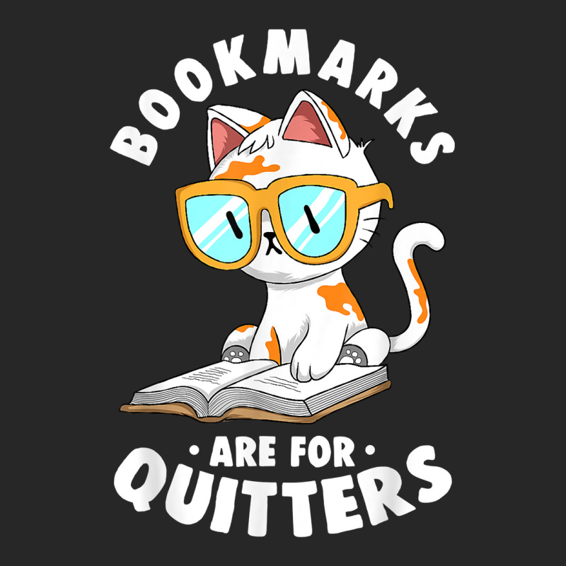 Bookmarks Are For Quitters Cute Nerdy Kitty Bookworm Gift T Shirt Men's T-shirt Pajama Set by lukaegawaefu | Artistshot