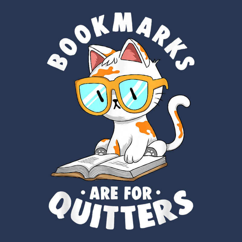 Bookmarks Are For Quitters Cute Nerdy Kitty Bookworm Gift T Shirt Men Denim Jacket by lukaegawaefu | Artistshot