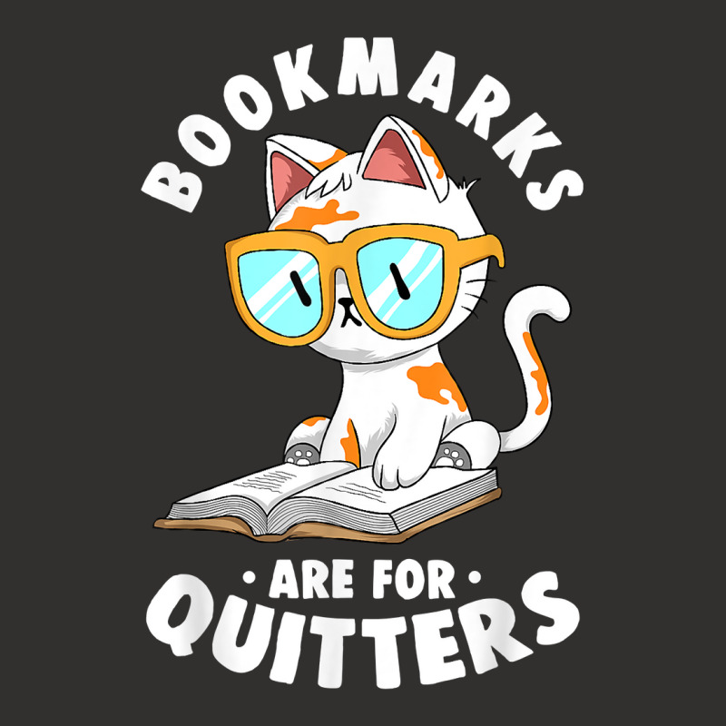 Bookmarks Are For Quitters Cute Nerdy Kitty Bookworm Gift T Shirt Champion Hoodie by lukaegawaefu | Artistshot