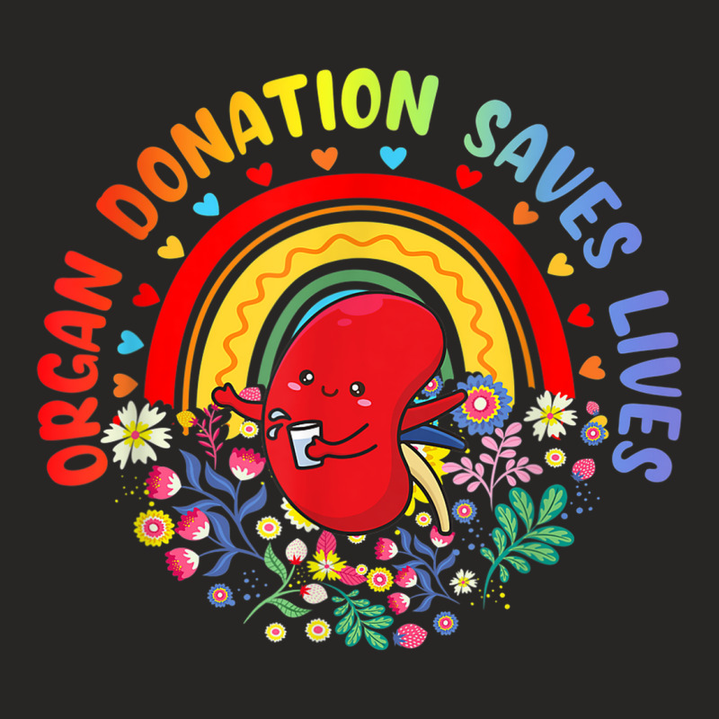 Organ Donation Saves Lives Rainbow Transplant Awareness Ladies Fitted T-Shirt by Clinical | Artistshot