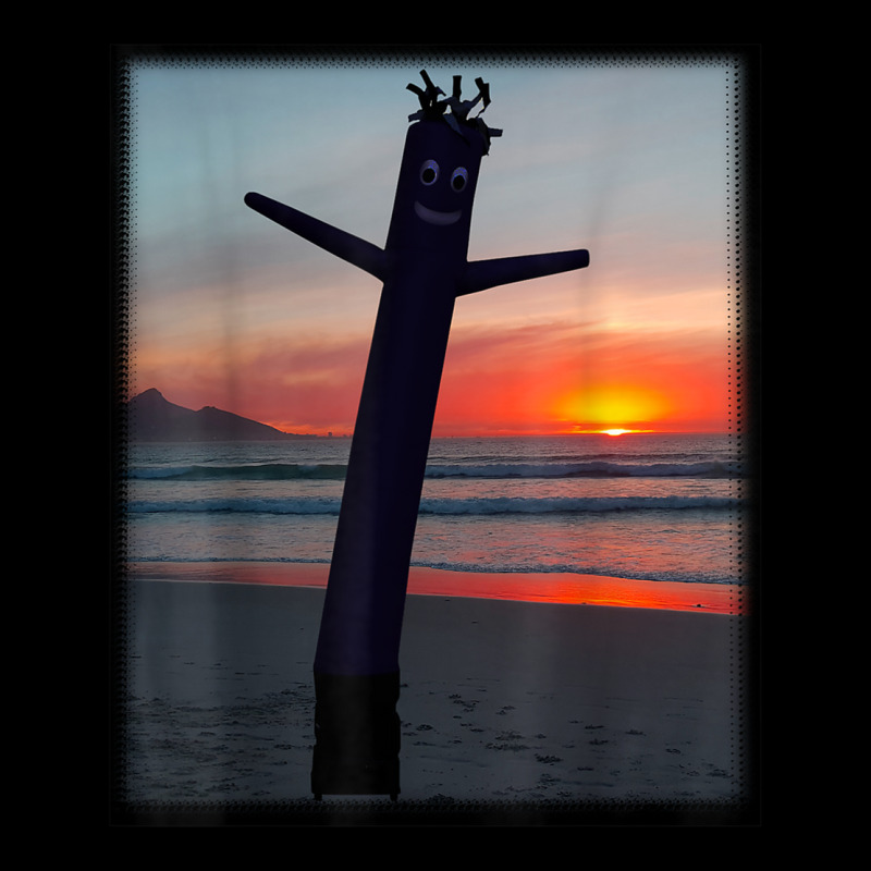 Sunset Wacky Waving Inflatable Tube Man Air Dancer Cropped Sweater by cm-arts | Artistshot