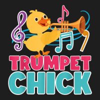 Trumpet Player Girl Chicken Trumpet Chick Classic T-shirt | Artistshot