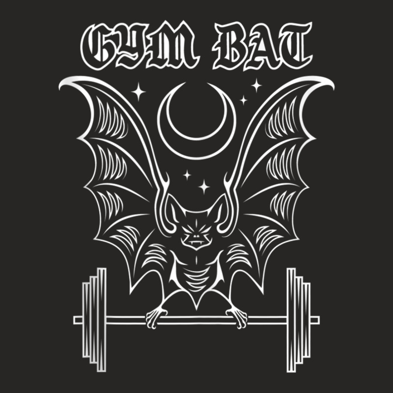 Gym Bat Gothlete Workout Vampire Bat And Moon Healthy Goth Tank Top Ladies Fitted T-Shirt by cm-arts | Artistshot