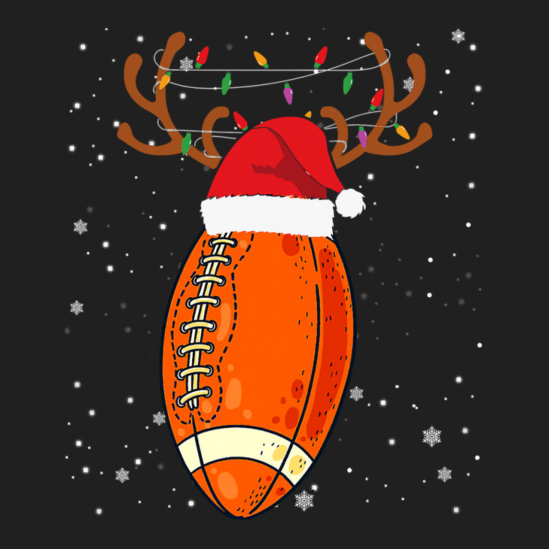 Football Funny Football Reindeer Santa Hat Christmas Holiday 142 Ladies Polo Shirt by coolquirrell | Artistshot