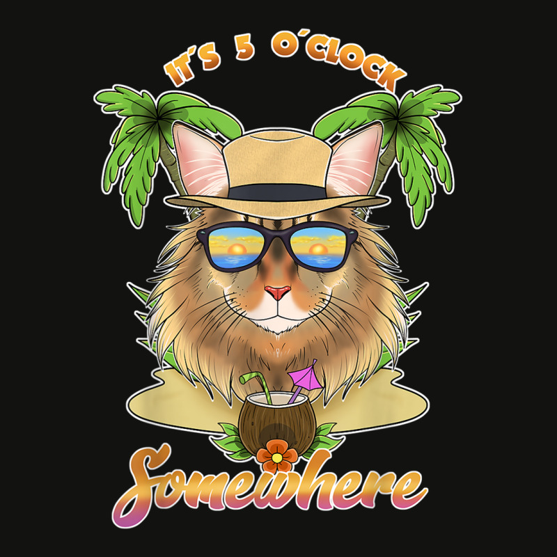 It Is 5 O´clock Somewhere Drinking Siberian Cat Scorecard Crop Tee by Posh | Artistshot