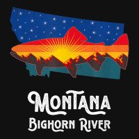 Trout Fly Fishing Bighorn River Montana Mountain Sunset Baby Bibs | Artistshot