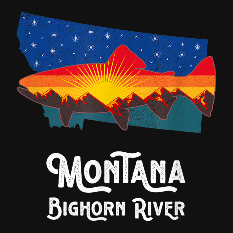 Trout Fly Fishing Bighorn River Montana Mountain Sunset Baby Bibs by Renew | Artistshot